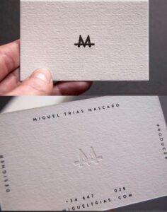Embossed Business Card