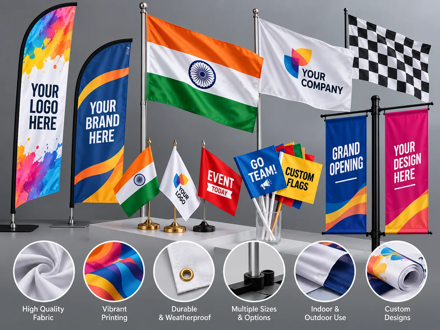 Flag Printing in Munirka, Delhi NCR India