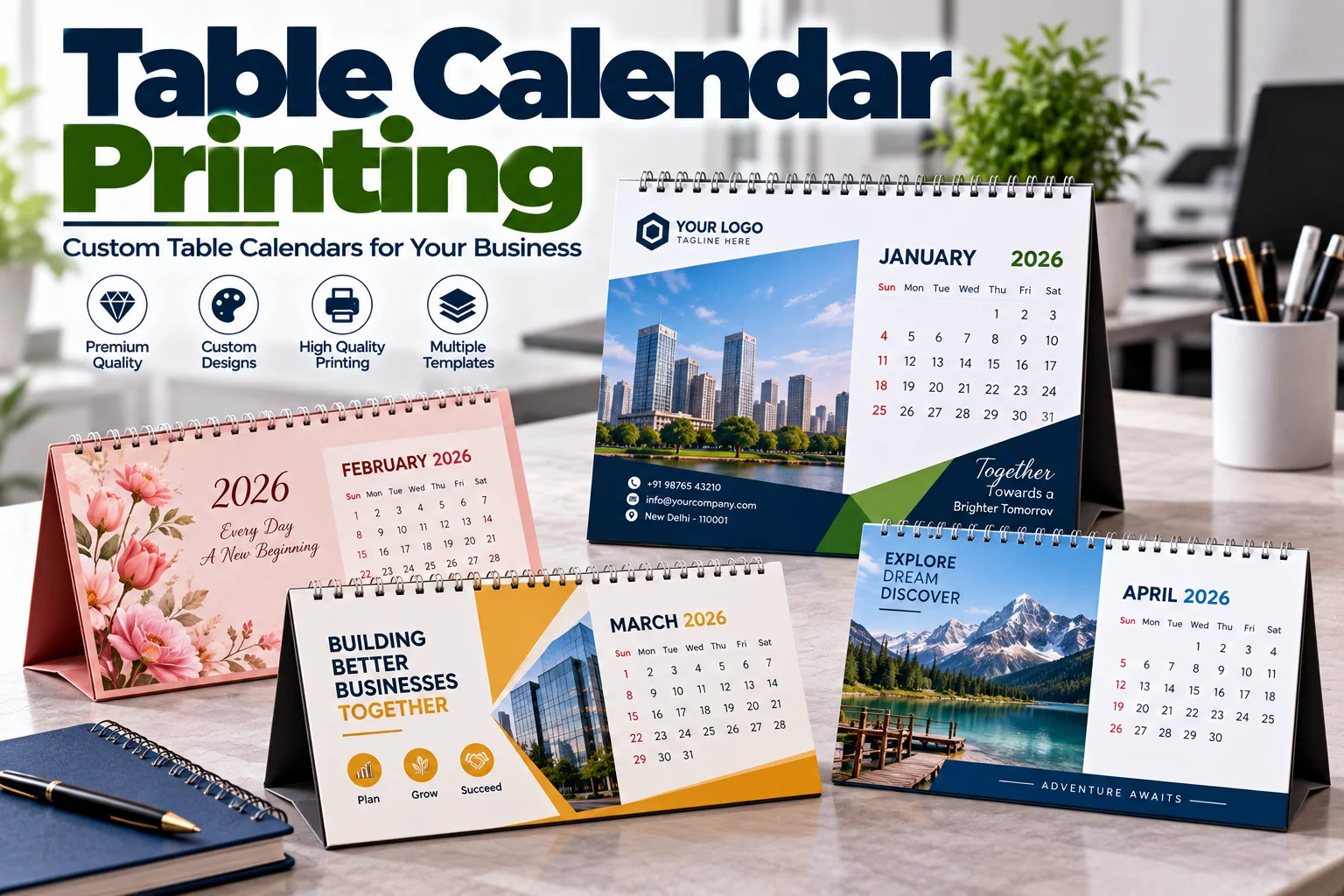 Table Calendar Printing 2026