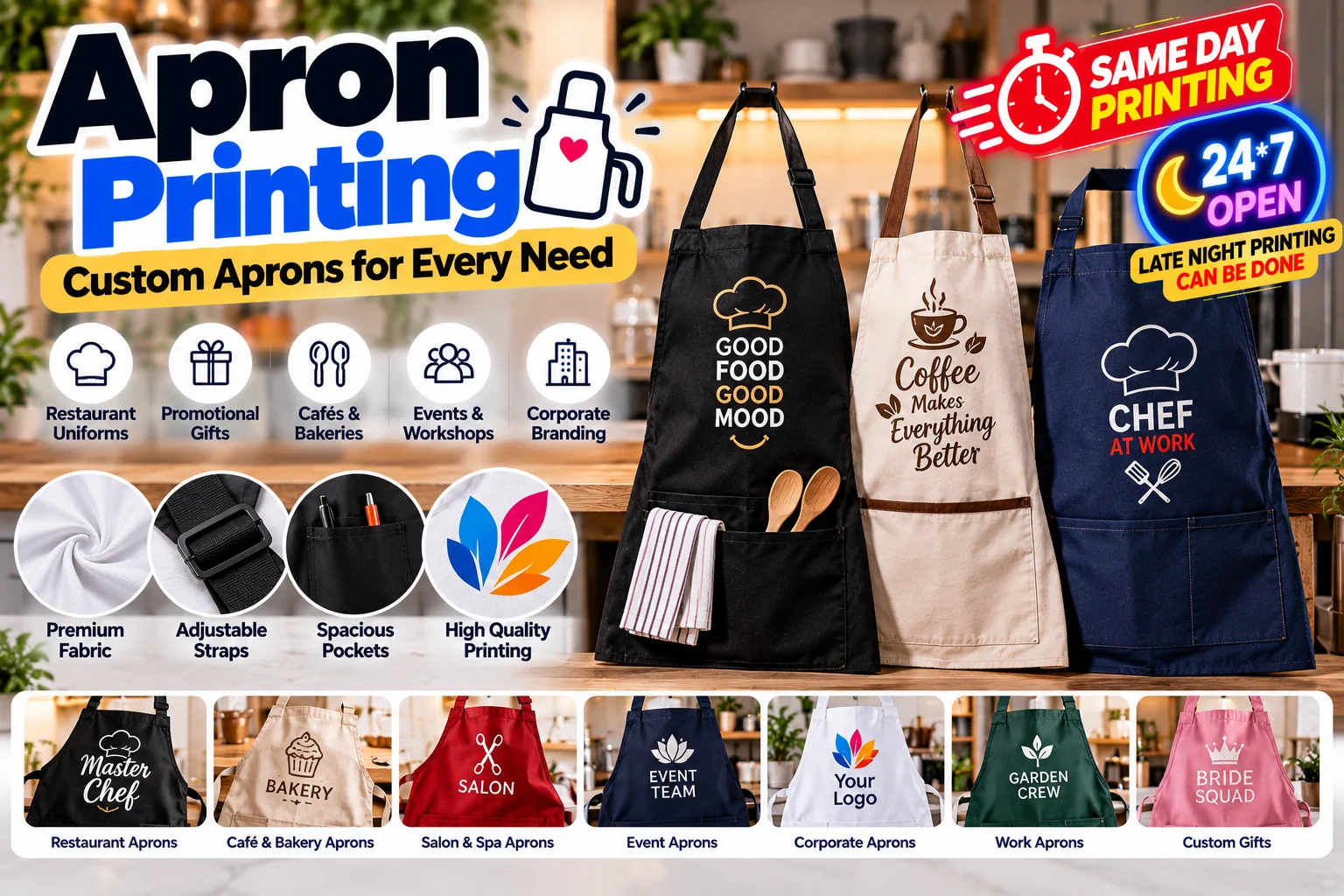 Apron Printing | Customized for your Brands