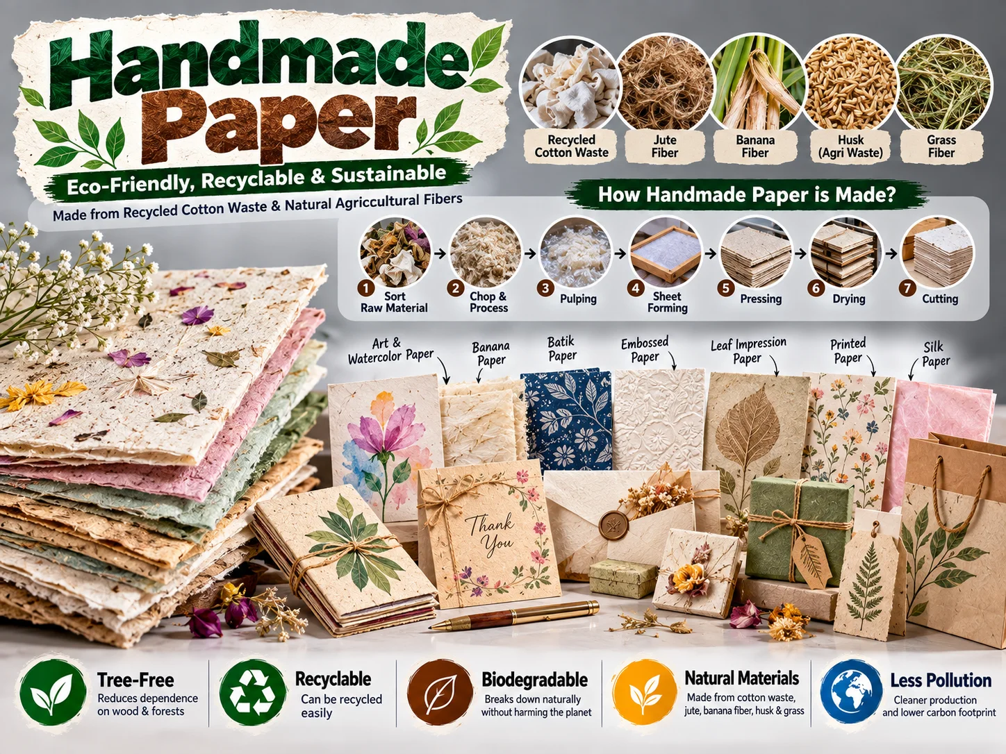 Why Handmade papers is good for environment and for your Business
