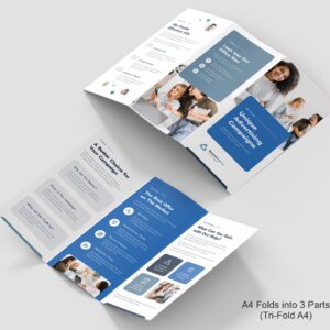 A4 Folds into 3 Parts Brochure Printing