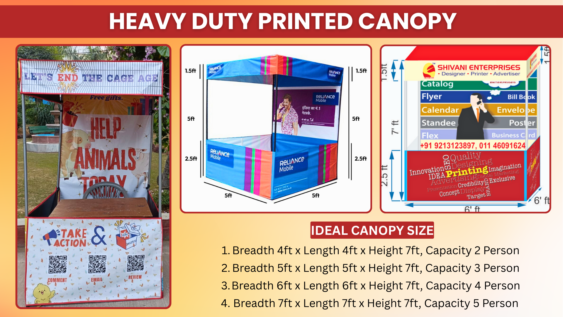 Heavy Duty Printed Canopy - shivanienterprises.com