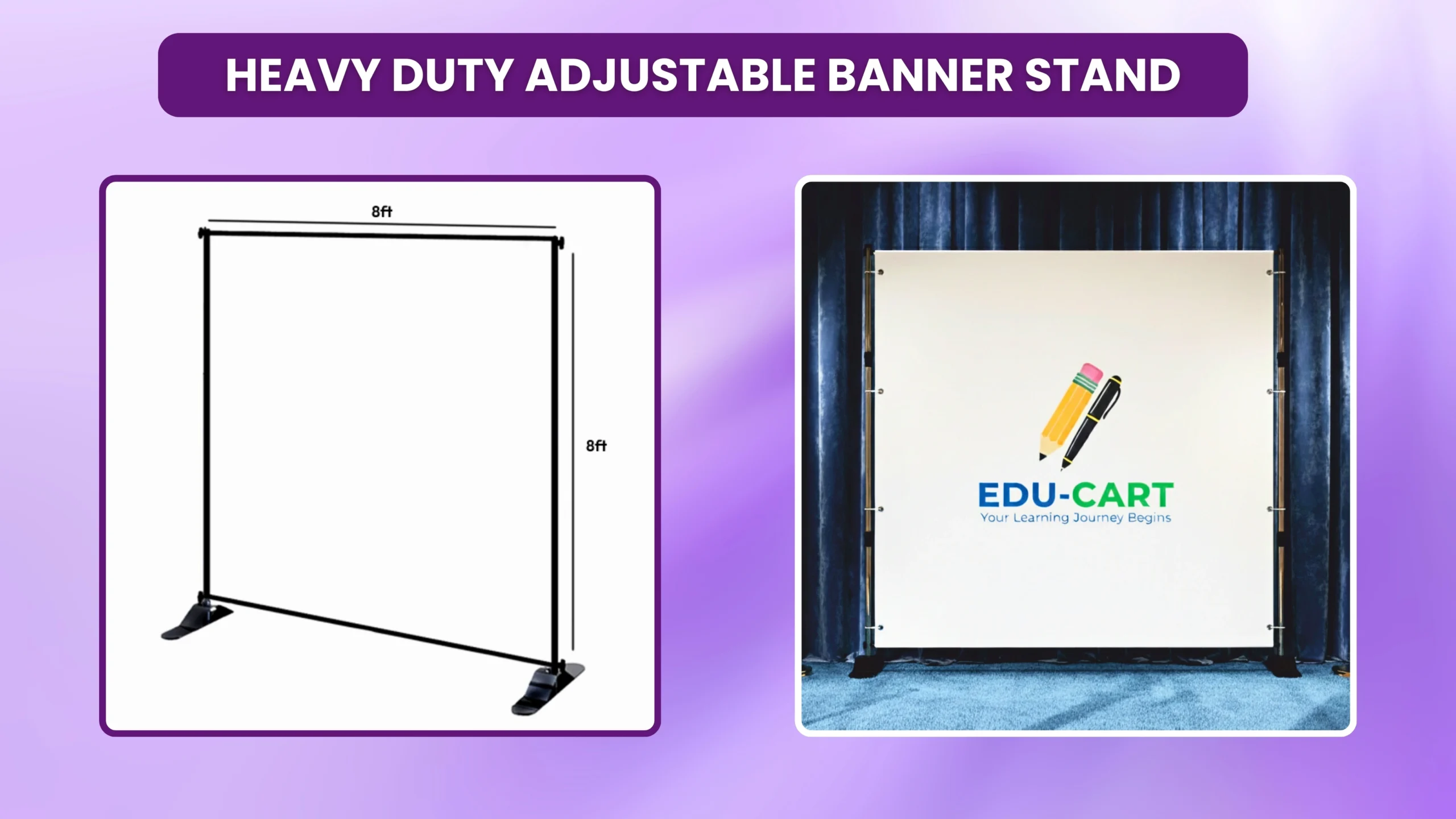 Heavy Duty Adjustable Banner Stand