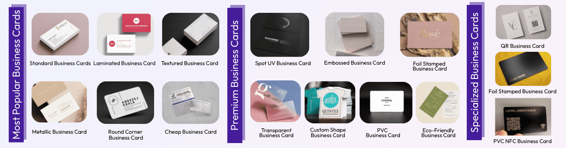 Types of Business Card Shivani Enterprises Print