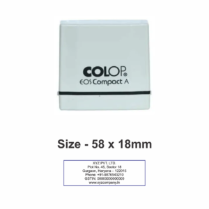 EOS Compact A Self Ink Stamp, Size - 58 x 18mm