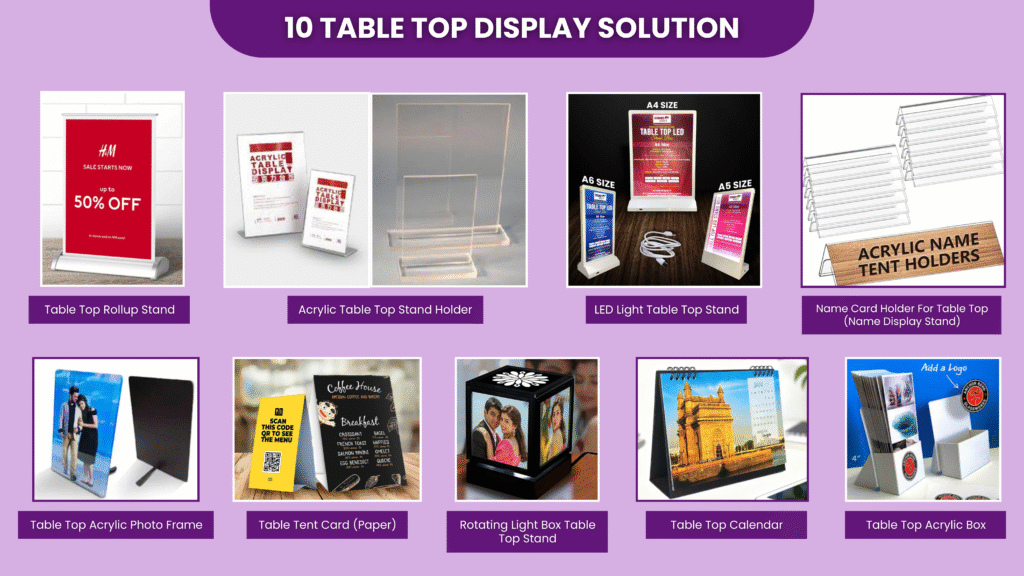 10 Table Top DIsplay Solution