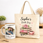 Personalized Mug & Printed Tote Bag Combo – Custom Photo Gift