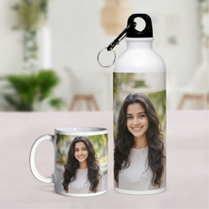 Personalized Mug & Stylish Bottle – Custom Gift Set