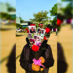 Valentine photo flower bouquet