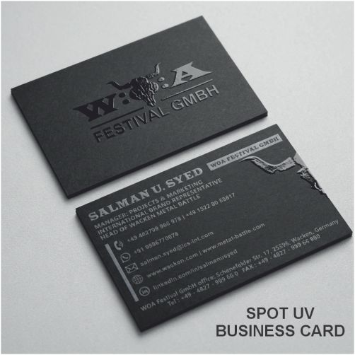 Spot UV Business Card 