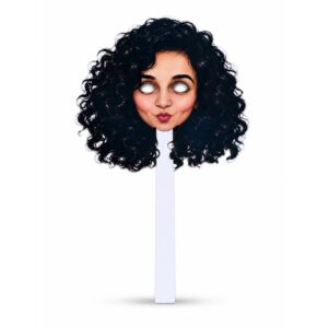 Face Cutout with Supportive Stick