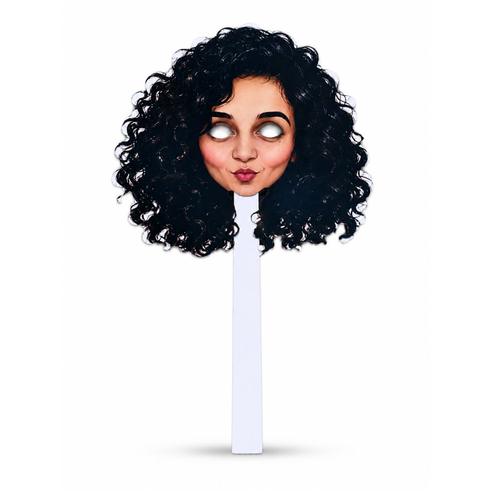 Face Cutout with Supportive Stick