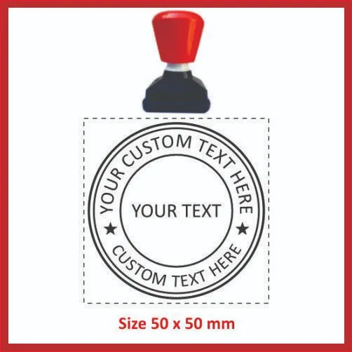 Dura Pre Ink 50mm x 50mm Circle Stamp