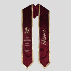Embroidery Stole with Lace