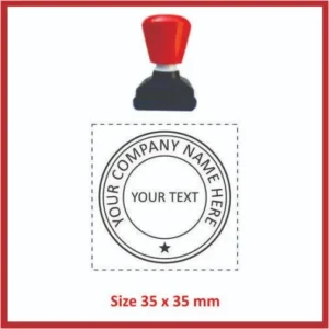 Dura Pre Ink 35mm x 35mm Circle Stamp