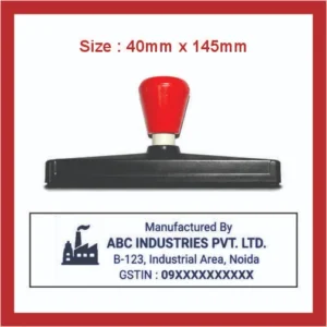 Dura Pre Ink 40mm x 145mm Rectangular Stamp