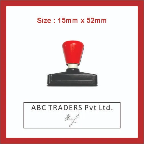 Dura Pre Ink 15mm x 52mm Rectangular Stamp