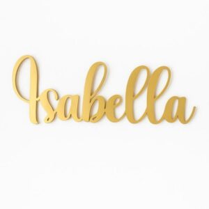 Custom Golden Name Cutout