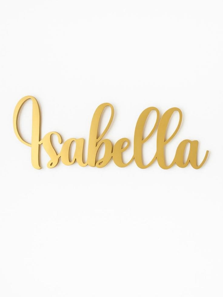 Custom Golden Name Cutout