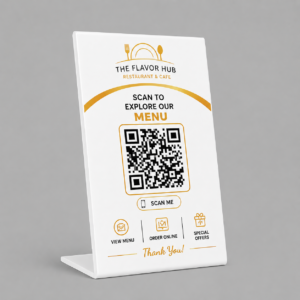 Custom QR Code Table Stand