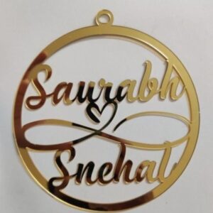 Custom Golden Laser Cutout