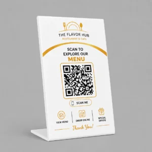 Custom QR Code Table Stand